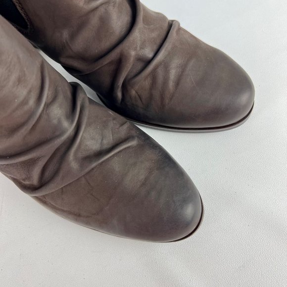 Paul Green Womens Jano Brown Leather Scrunch Chelsea Ankle Boot size US 8.5 UK 6 - Picture 7 of 13